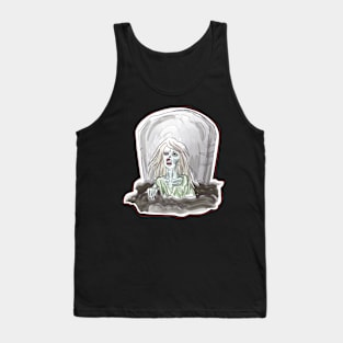 Halloween Zombie climbing out of grave Tank Top